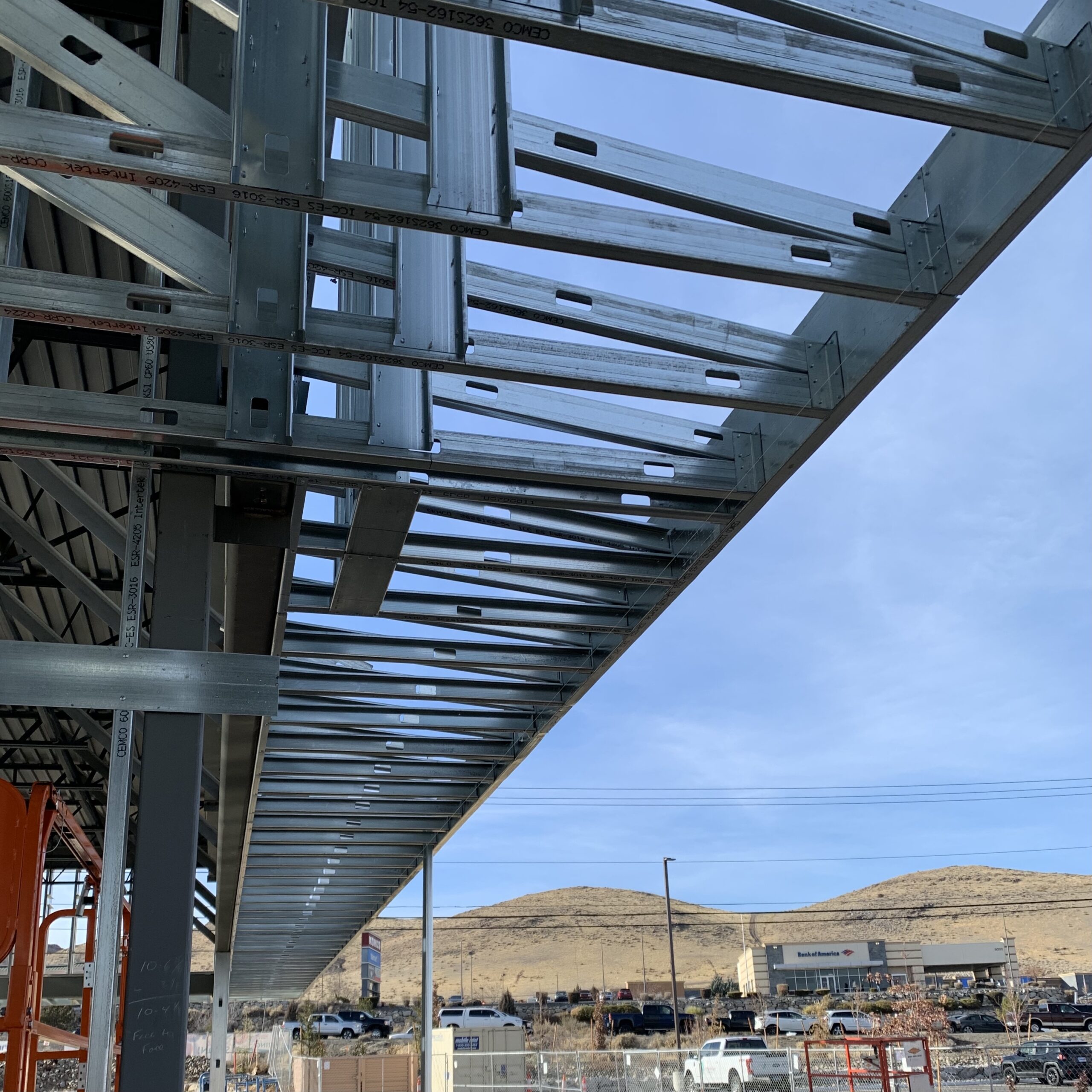 Krispy Kreme in Sparks, NV. Steel wall framing. Strong foundation.